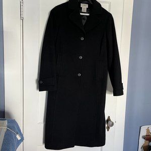 LL Bean Classic Women's Black Wool Coat